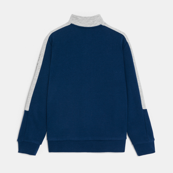 سويت شيرت ثنائي اللون أزرق بحري للأولاد